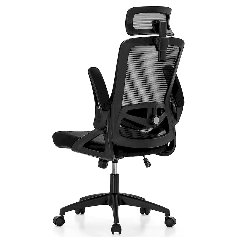 Ergonomischer Bürostuhl mit Netzrückenlehne, hoher Rückenlehne und 360°-Drehfunktion für Führungskräfte