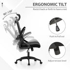 Ergonomischer Bürostuhl mit Netzrückenlehne, hoher Rückenlehne und 360°-Drehfunktion für Führungskräfte