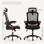 Ergonomischer Bürostuhl mit Netzrückenlehne, hoher Rückenlehne und 360°-Drehfunktion für Führungskräfte