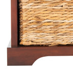 Braune gewebte Aufbewahrungsbank – 33,5 x 16,1 x 19,9 – 34B x 16T x 20H
