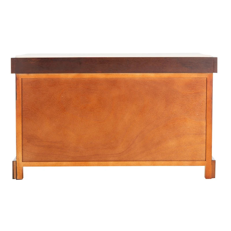 Brown Woven Storage Basket Bench - 33.5 x 16.1 x 19.9 - 34Wx16Dx20H