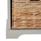 Braune gewebte Aufbewahrungsbank – 33,5 x 16,1 x 19,9 – 34B x 16T x 20H