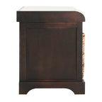 Braune gewebte Aufbewahrungsbank – 33,5 x 16,1 x 19,9 – 34B x 16T x 20H