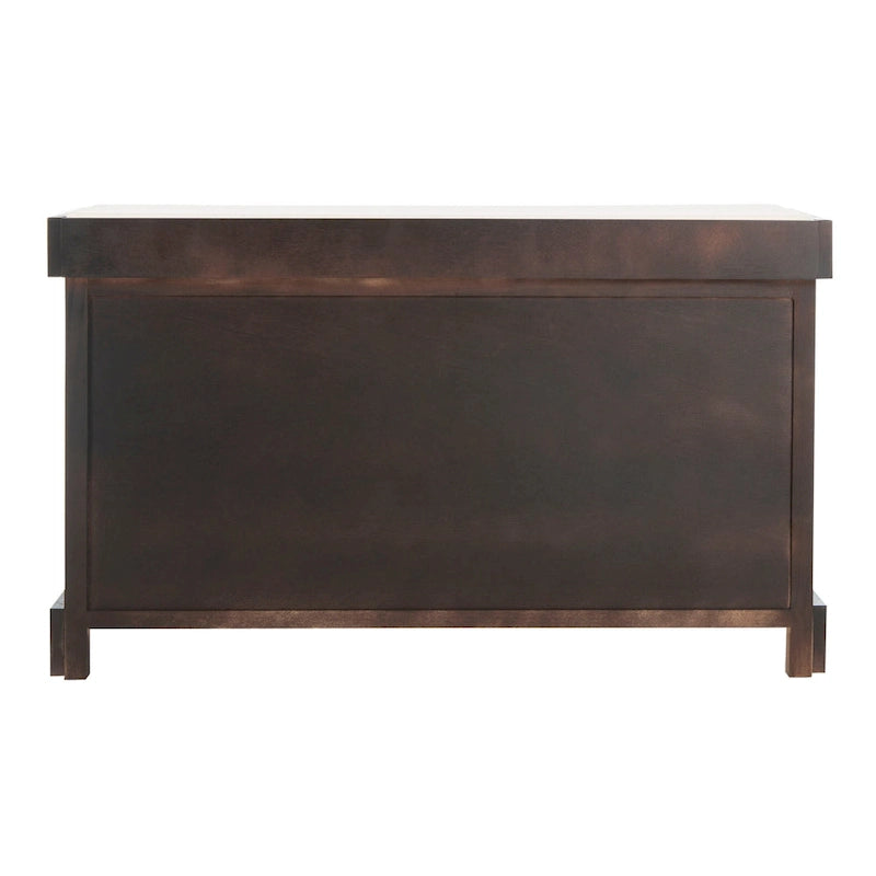 Brown Woven Storage Basket Bench - 33.5 x 16.1 x 19.9 - 34Wx16Dx20H