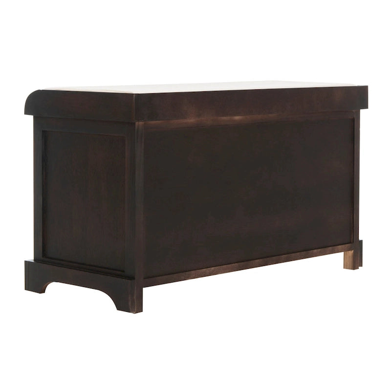 Brown Woven Storage Basket Bench - 33.5 x 16.1 x 19.9 - 34Wx16Dx20H