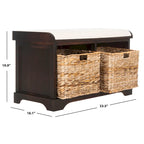 Braune gewebte Aufbewahrungsbank – 33,5 x 16,1 x 19,9 – 34B x 16T x 20H