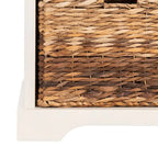Braune gewebte Aufbewahrungsbank – 33,5 x 16,1 x 19,9 – 34B x 16T x 20H