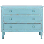 Blau distressed Kommode mit 3 Schubladen