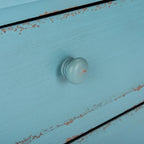 Blau distressed Kommode mit 3 Schubladen