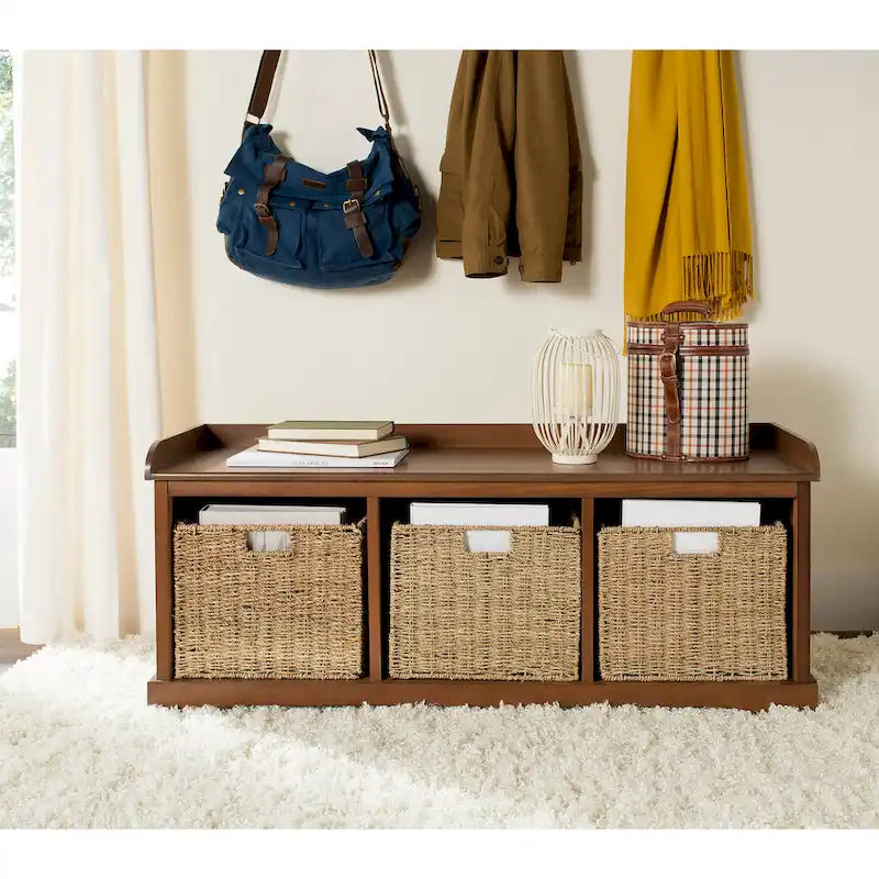 Grey/ White Storage Bench - 47 x 16.1 x 19.9 - 47Wx16Dx20H