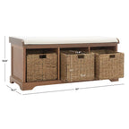 Grau/Weiß Aufbewahrungsbank - 47 x 16,1 x 19,9 - 47Bx16Tx20H