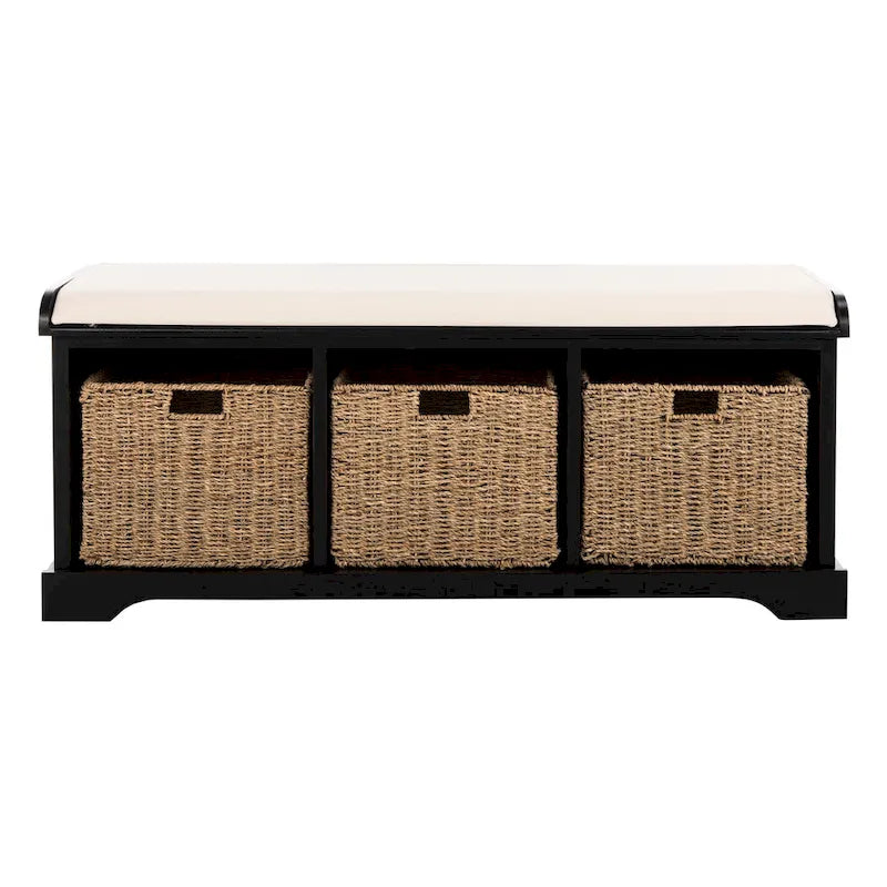 Grey/ White Storage Bench - 47 x 16.1 x 19.9 - 47Wx16Dx20H