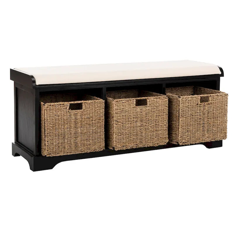 Grey/ White Storage Bench - 47 x 16.1 x 19.9 - 47Wx16Dx20H