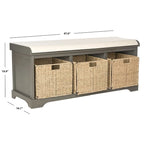 Grau/Weiß Aufbewahrungsbank - 47 x 16,1 x 19,9 - 47Bx16Tx20H