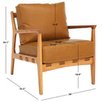Massiver Akzentstuhl mit Kissen (komplett montiert) - 71,12 cm B x 83,82 cm T x 86,36 cm H - 28Bx33Tx34H