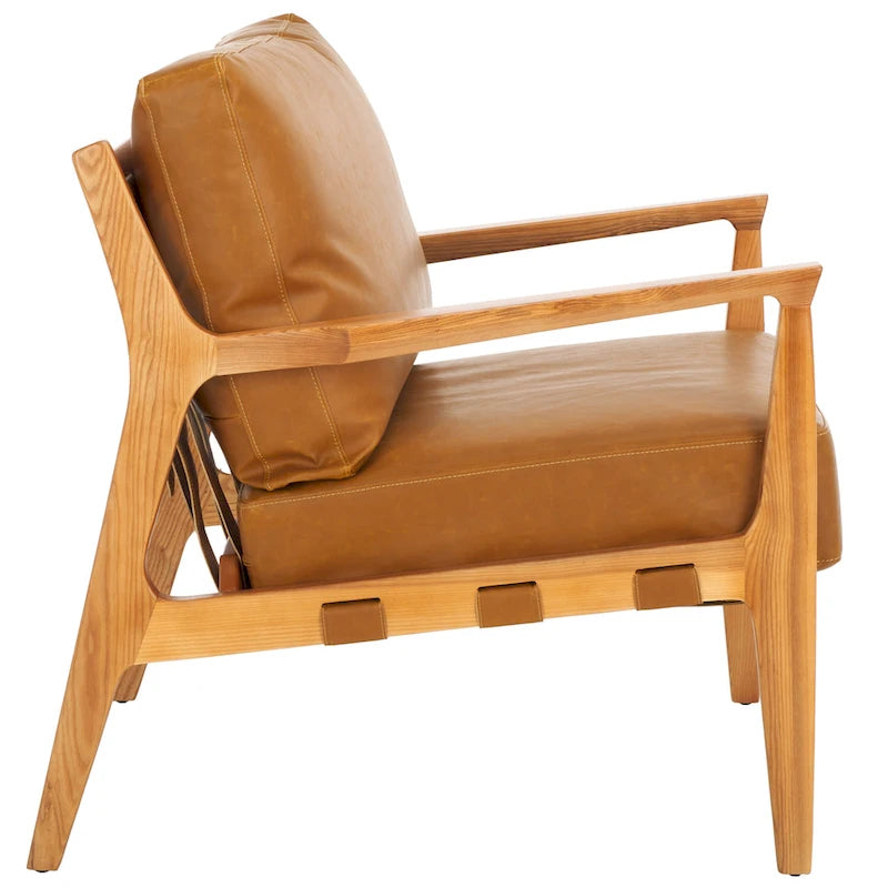 Solid Wood Accent Chair with Cushion (Fully Assembled) - 28 In. W x 33 In. D x 34 In. H - 28Wx33Dx34H