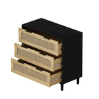 Rattan-Kommode mit 3 Schubladen