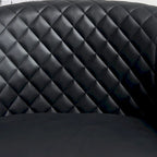 29" breiter, getufteter Drehsessel aus PU-Leder