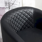 29" breiter, getufteter Drehsessel aus PU-Leder
