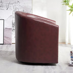 29" breiter, getufteter Drehsessel aus PU-Leder