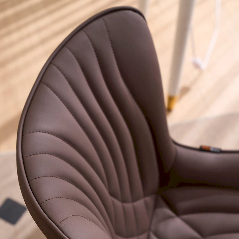 Modern Upholstered Leather Armless Dining Chairs