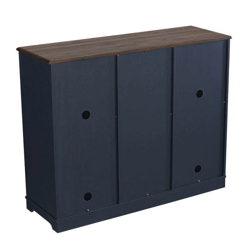 47 in. Modern X-Door Wine Cabinet w/ Built-in Wine Rack - 47 in Width