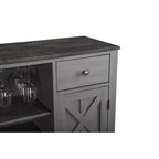 47 Zoll Modernes Weinkabinett mit X-Tür und integriertem Weinregal - 47 Zoll Breite