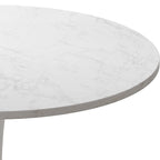 Mid-Century Modern runder Küchen- oder Esstisch mit hochwertiger MDF-Platte und Stahlsockel für das Esszimmer